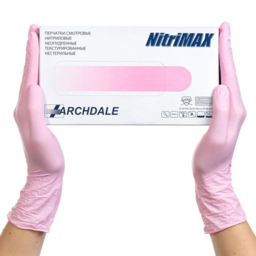 NiTRiMAX ნიტრილის ხელთათმანები, 50 წყვილი შეფუთვა - ზომა XS (ვარდისფერი)